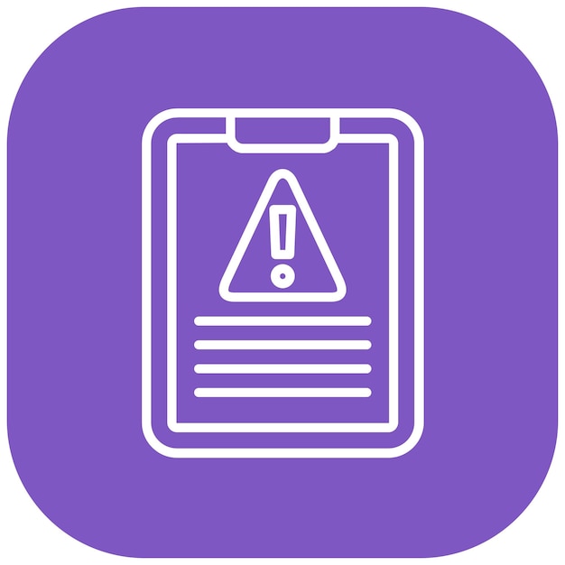El icono del vector de notificación de incidentes puede utilizarse para el conjunto de iconos de gestión de riesgos