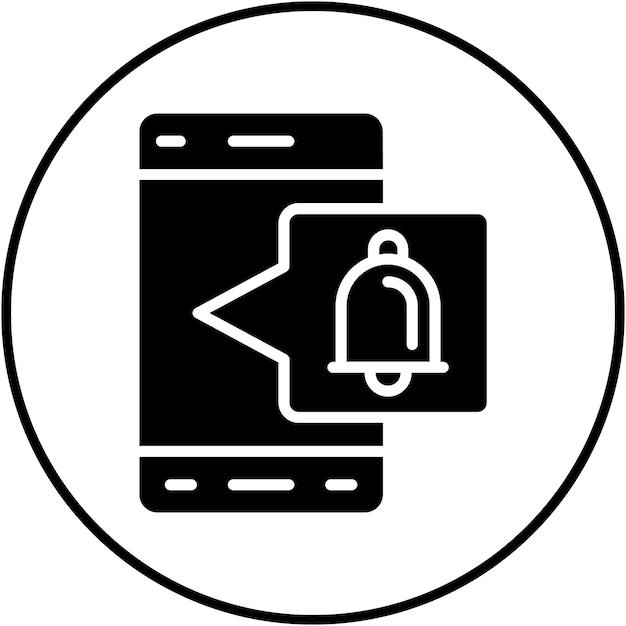 El icono del vector de notificación se puede utilizar para el conjunto de iconos de la experiencia del usuario