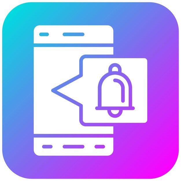 El icono del vector de notificación se puede utilizar para el conjunto de iconos de la experiencia del usuario