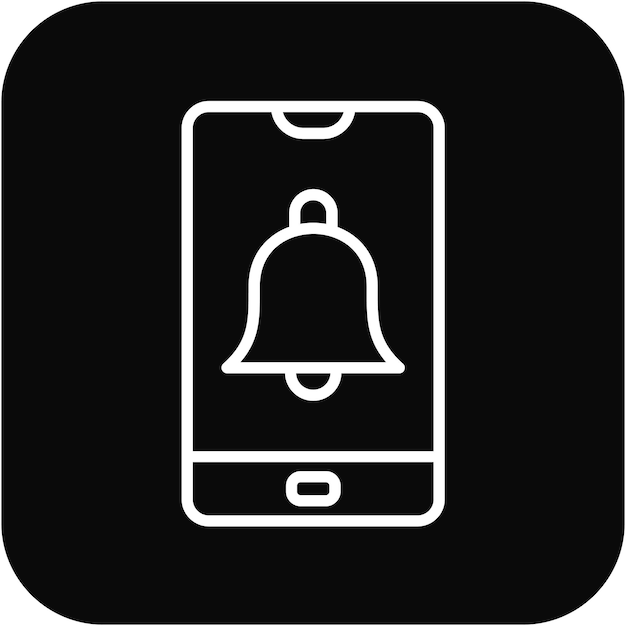 El icono del vector de notificaciones se puede utilizar para el conjunto de iconos de venta al por menor digital