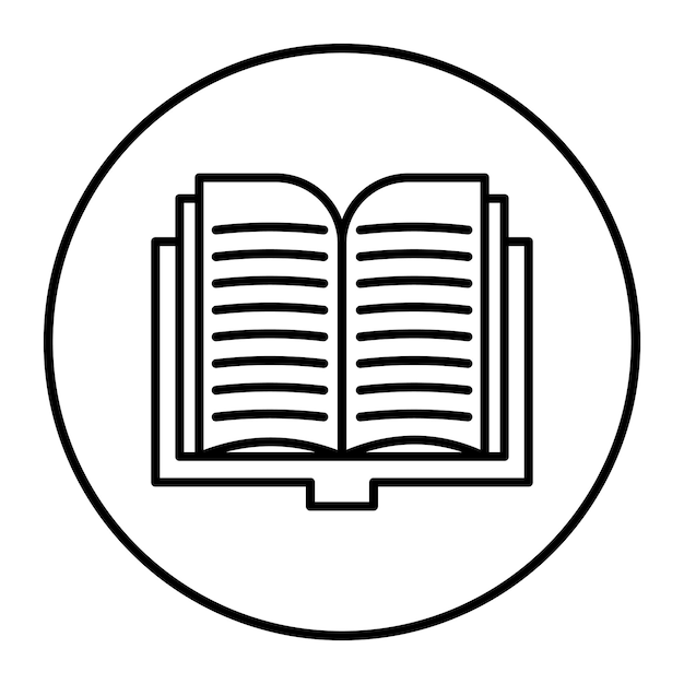 El icono del vector novedoso se puede usar para el conjunto de iconos de literatura