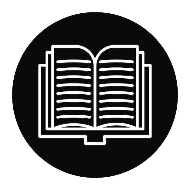 El icono del vector novedoso se puede usar para el conjunto de iconos de literatura