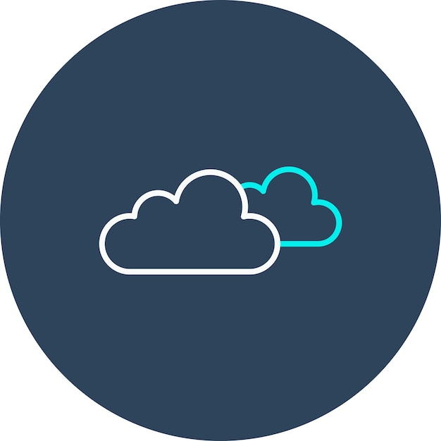 El icono del vector de la nube se puede usar para el conjunto de iconos de aprendizaje