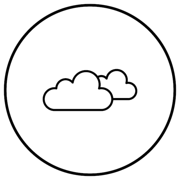 El icono del vector de la nube se puede usar para el conjunto de iconos de aprendizaje