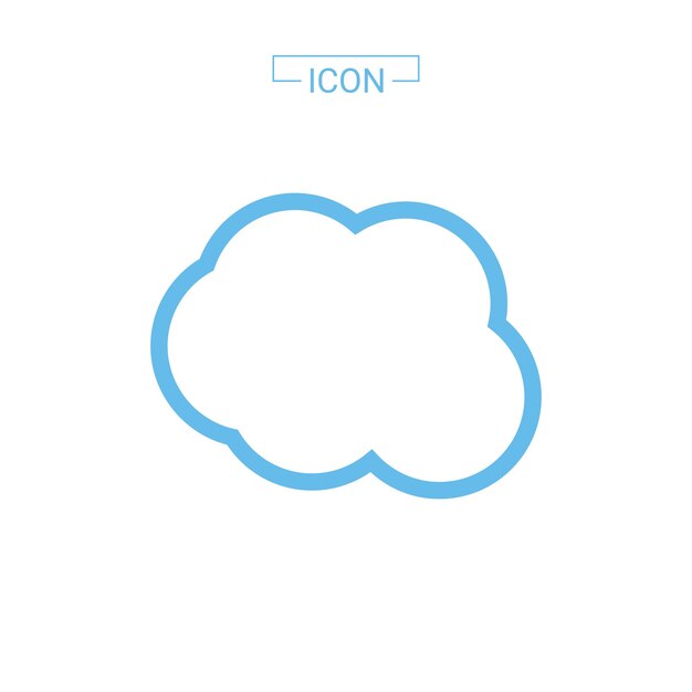 Vector icono de vector de nubes aislado sobre fondo blanco