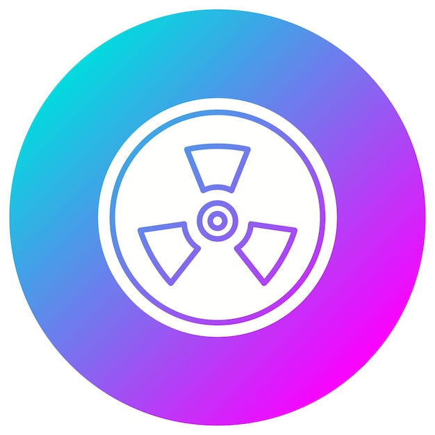 El icono del vector nuclear se puede utilizar para el conjunto de iconos de Investigación y Ciencia
