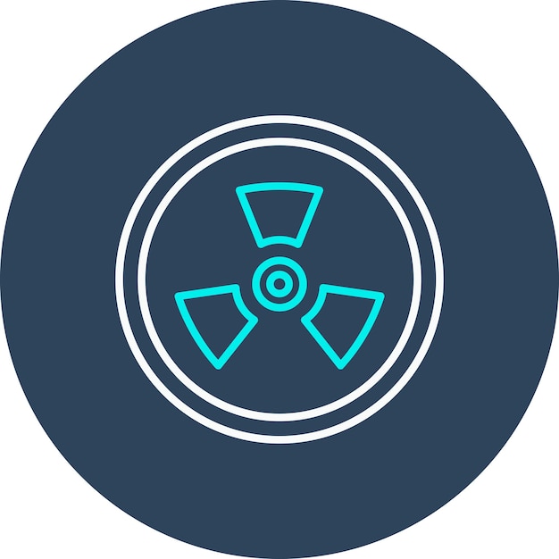 El icono del vector nuclear se puede utilizar para el conjunto de iconos de Investigación y Ciencia