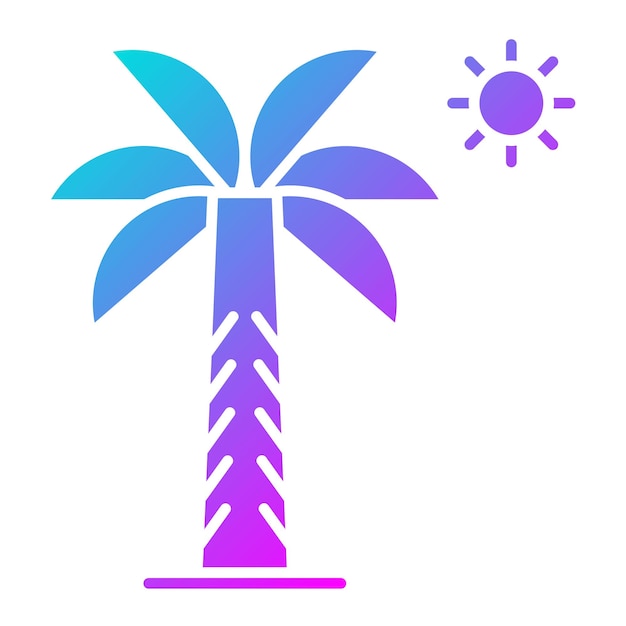 El icono del vector del oasis del desierto se puede usar para el conjunto de iconos del desierto