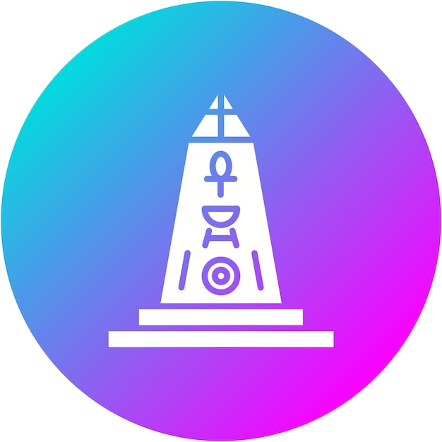 El icono del vector del obelisco se puede usar para el conjunto de iconos de la historia