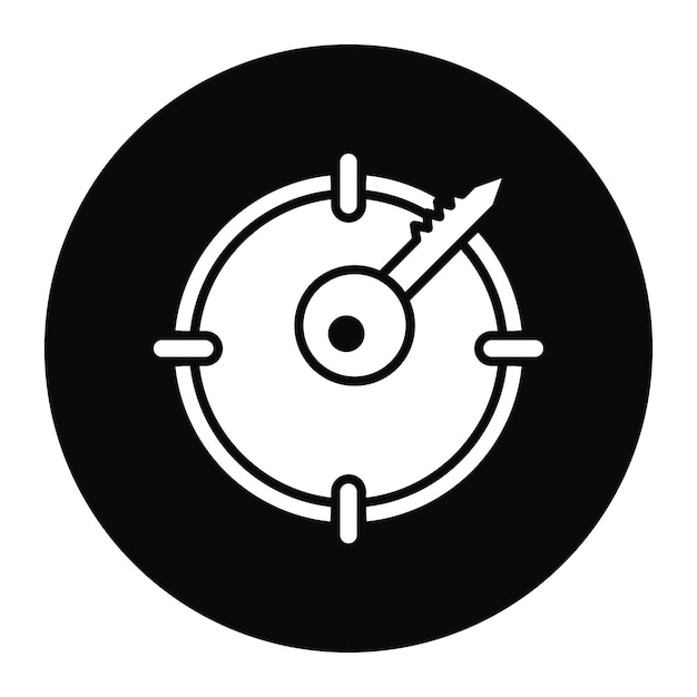 El icono del vector objetivo clave se puede utilizar para el conjunto de iconos de negocios y finanzas