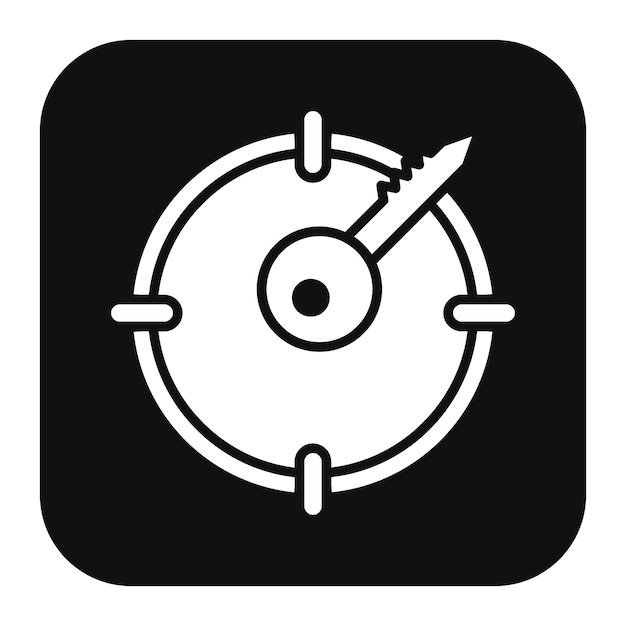 El icono del vector objetivo clave se puede utilizar para el conjunto de iconos de negocios y finanzas
