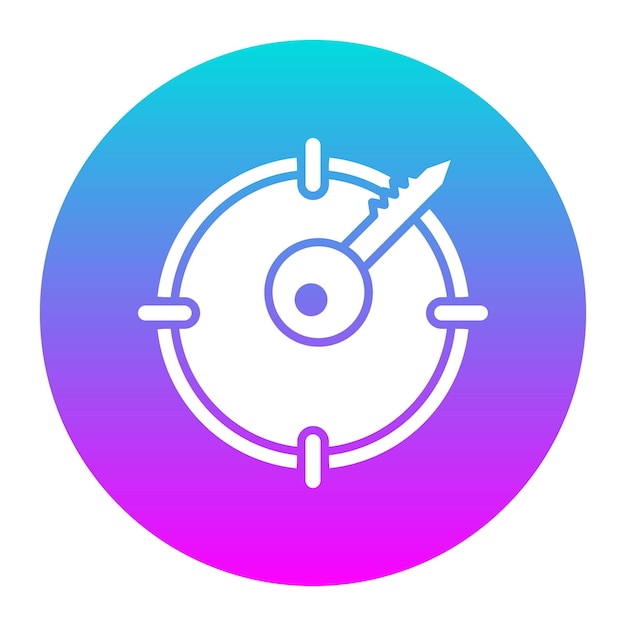 El icono del vector objetivo clave se puede utilizar para el conjunto de iconos de negocios y finanzas
