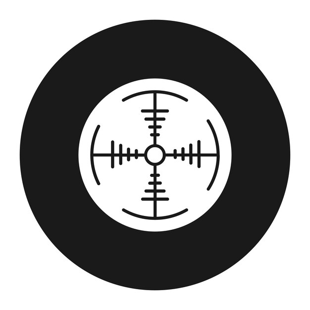 El icono del vector objetivo del ejército se puede usar para el conjunto de iconos militares