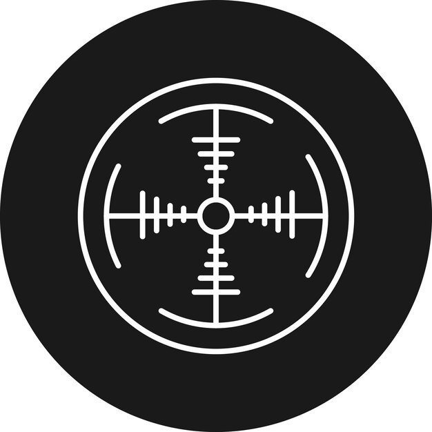 El icono del vector objetivo del ejército se puede usar para el conjunto de iconos militares
