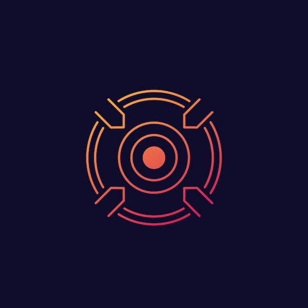 icono del vector objetivo de enfoque