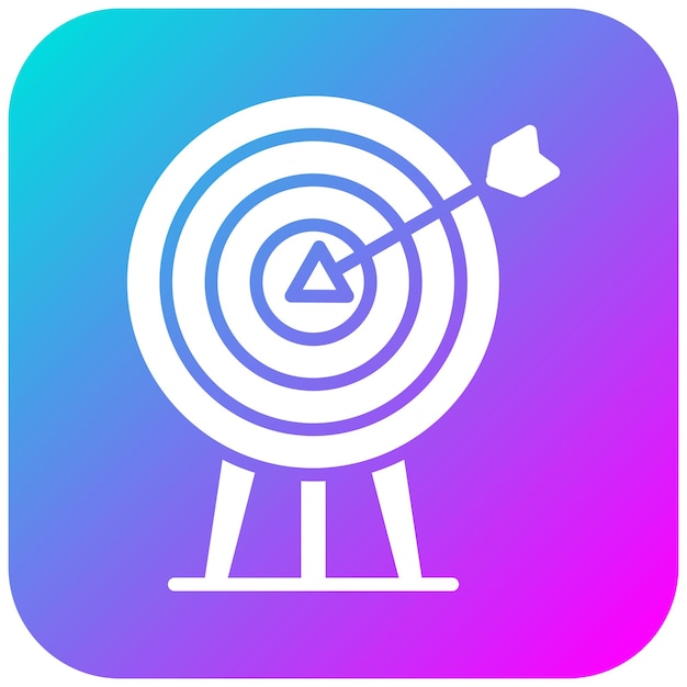 El icono del vector objetivo se puede usar para el conjunto de iconos medievales