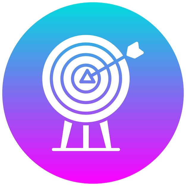 El icono del vector objetivo se puede usar para el conjunto de iconos medievales