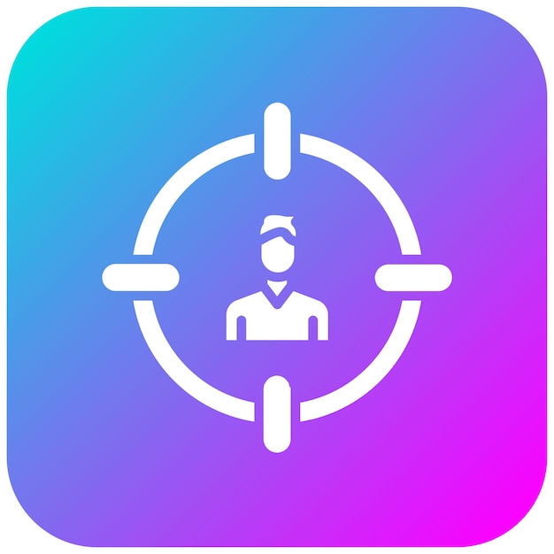 El icono del vector objetivo se puede utilizar para el conjunto de iconos de comunicaciones