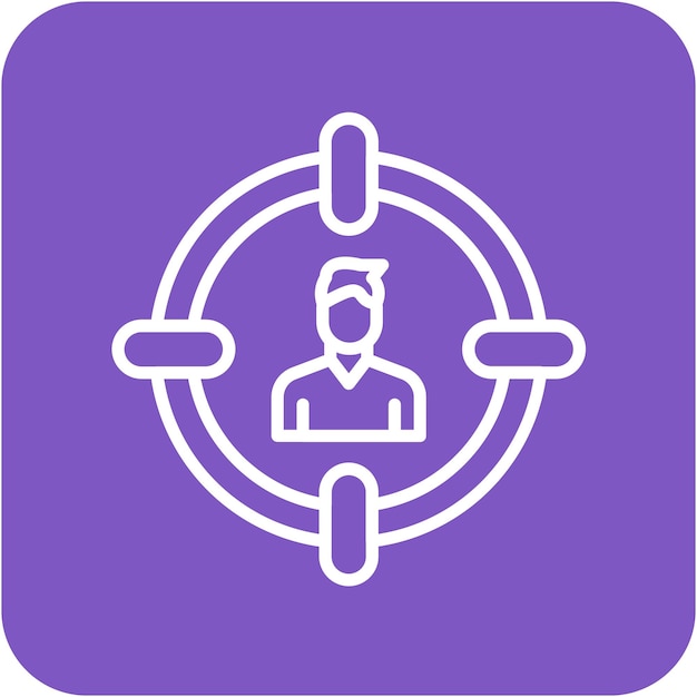 El icono del vector objetivo se puede utilizar para el conjunto de iconos de comunicaciones