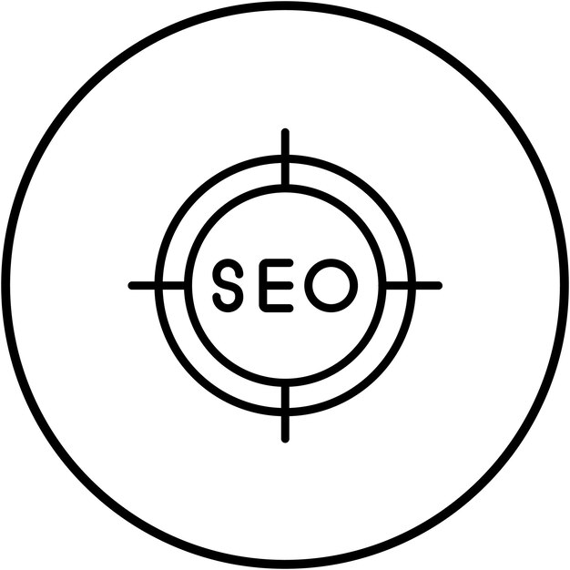 El icono del vector objetivo de SEO se puede utilizar para el conjunto de iconos de marketing web