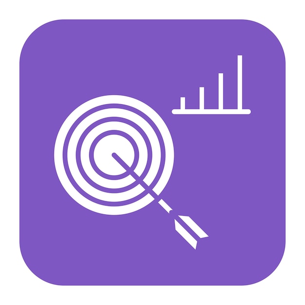 El icono del vector de objetivos comerciales se puede utilizar para el conjunto de iconos sin código