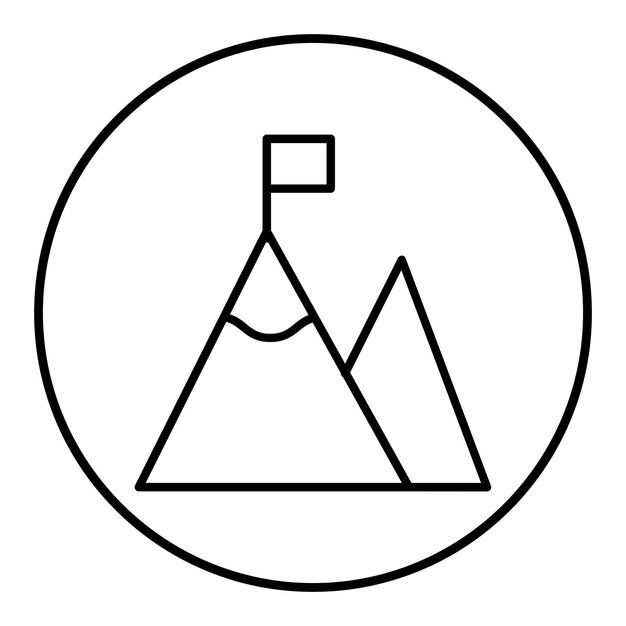 El icono del vector de objetivos se puede usar para el conjunto de iconos de habilidades para la vida