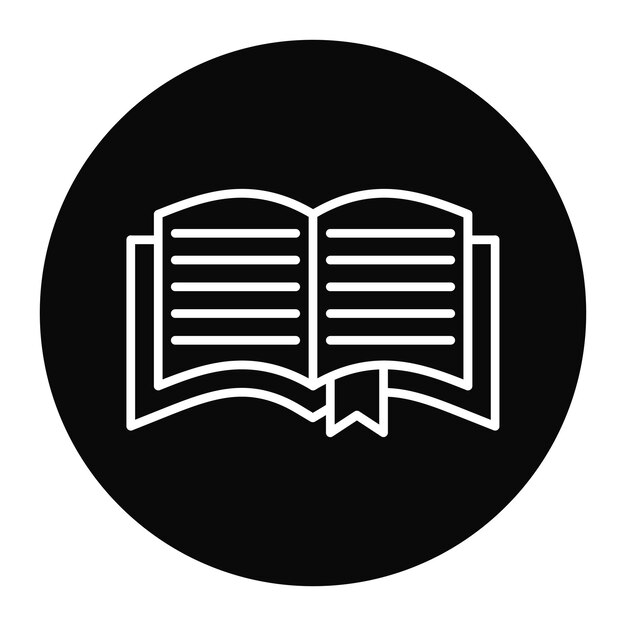 El icono del vector de obra literaria se puede utilizar para el conjunto de iconos de literatura