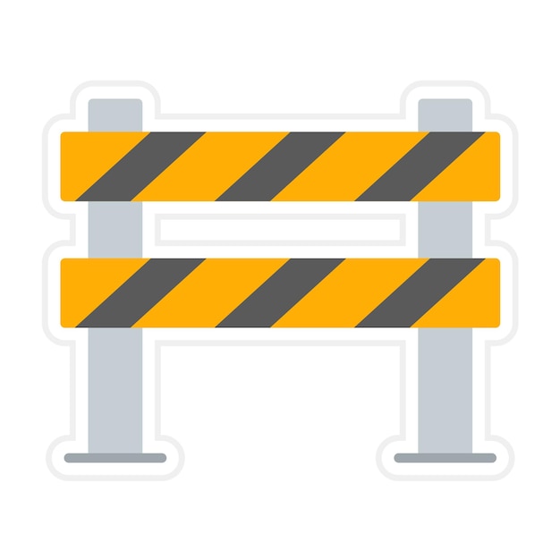 El icono del vector de obstrucción de la carretera se puede utilizar para el conjunto de iconos de mapa y navegación