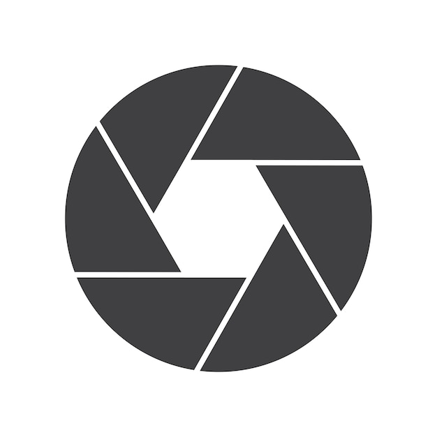Icono del vector del obturador de la cámara