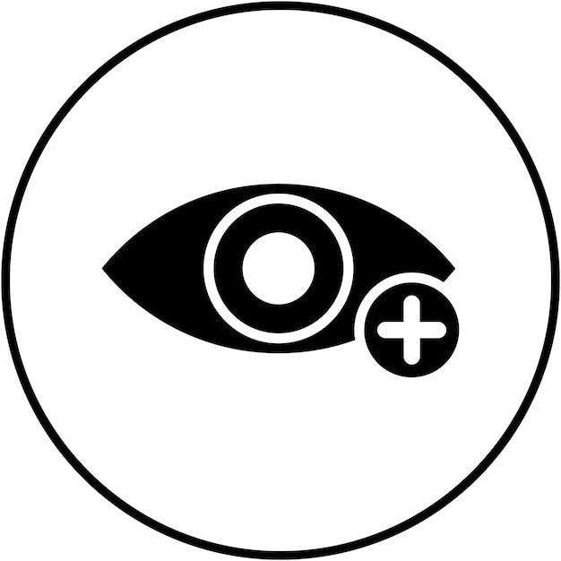 El icono del vector de oftalmología se puede utilizar para el conjunto de iconos de Medicina I