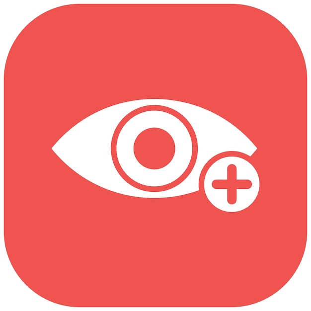 El icono del vector de oftalmología se puede utilizar para el conjunto de iconos de Medicina I