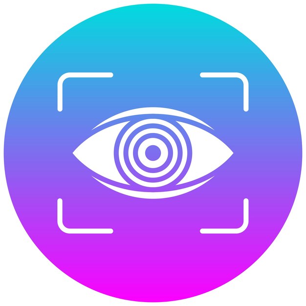 El icono del vector del ojo se puede usar para el conjunto de iconos de tiro con arco