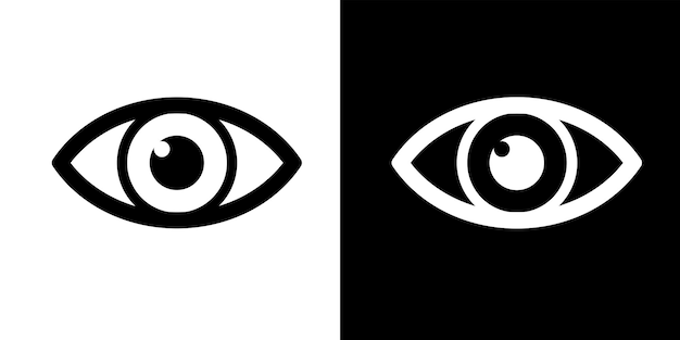 Icono de vector de ojo Símbolo de diseño moderno de ojos Símbolo de vista