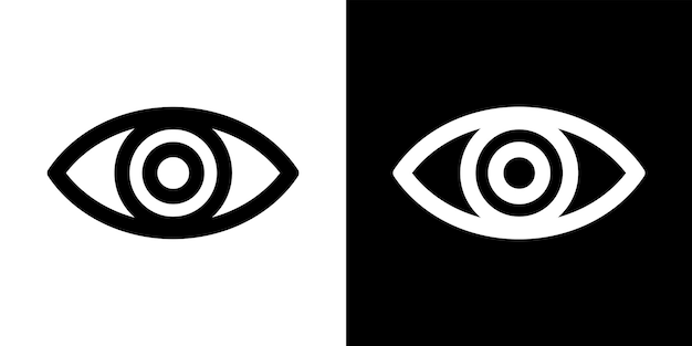 Icono de vector de ojo Símbolo de diseño moderno de ojos Símbolo de vista