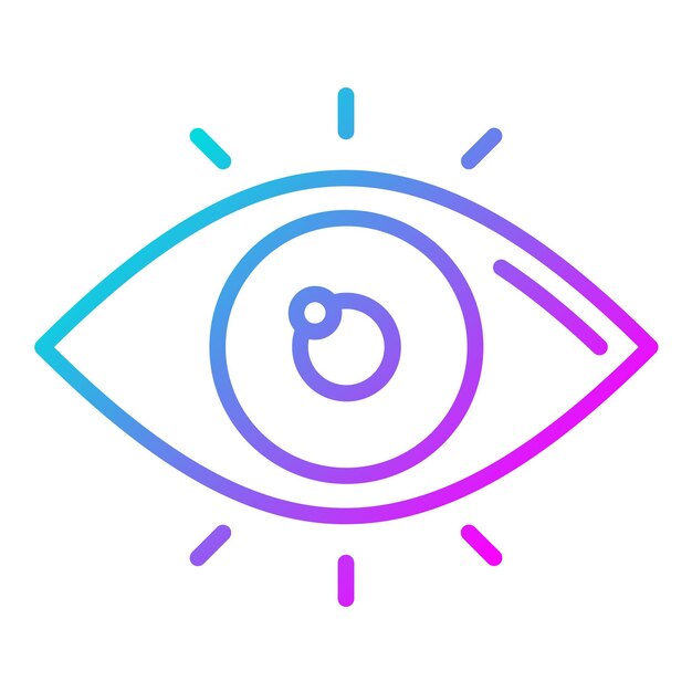 El icono del vector de ojos se puede utilizar para el conjunto de iconos de medicina