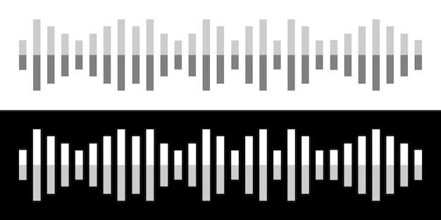 Icono de vector de onda de voz Ondas de sonido Señal de radio de onda de música Ilustración de vector de onda de voz