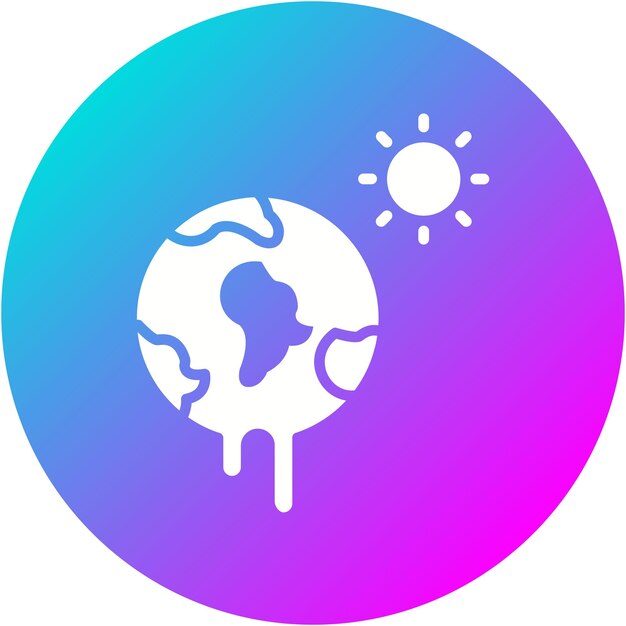 El icono del vector de ondas de calor se puede usar para el conjunto de iconos de desastres naturales