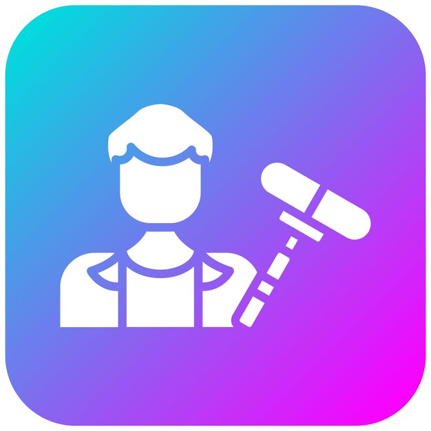 El icono del vector del operador Boom se puede utilizar para el conjunto de iconos de producción de video