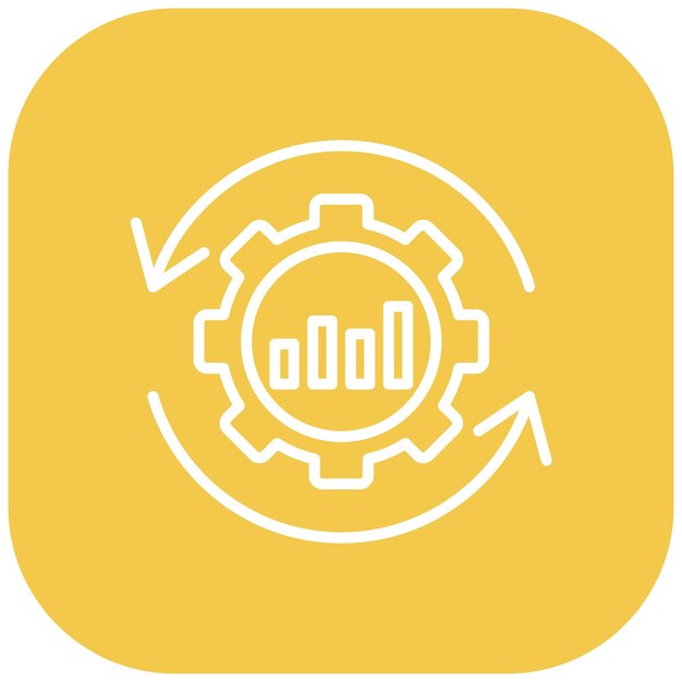 El icono del vector de optimización se puede utilizar para el conjunto de iconos de Business Analytics
