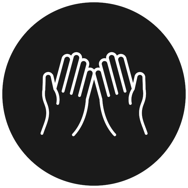 El icono del vector de oración se puede usar para el conjunto de iconos de Ramadán