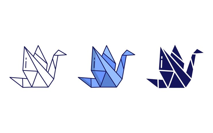 Vector icono de vector de origami