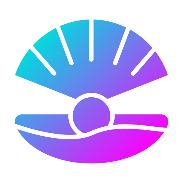 El icono del vector de ostras se puede usar para el conjunto de iconos de verano