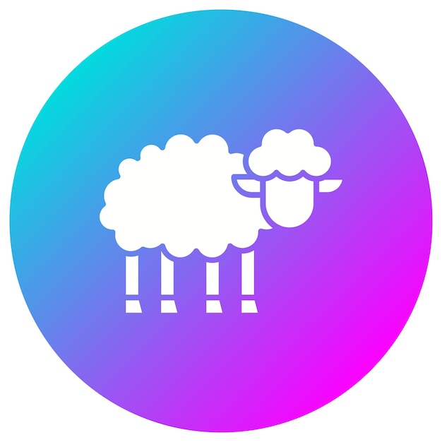 El icono del vector de ovejas se puede usar para el conjunto de iconos de la aldea