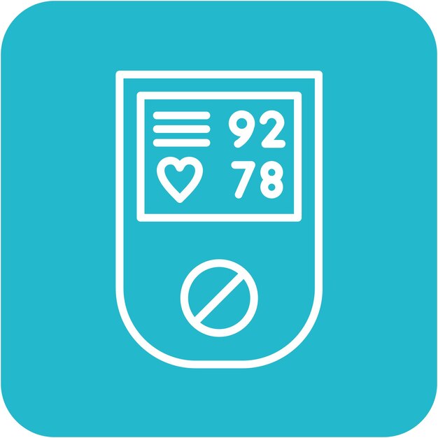El icono del vector del oxímetro se puede utilizar para el conjunto de iconos de Medicina I