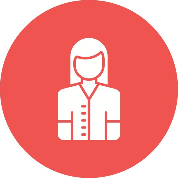 El icono del vector del paciente femenino se puede utilizar para el conjunto de iconos de control de salud