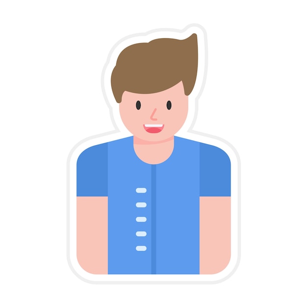 El icono del vector del paciente masculino se puede utilizar para el conjunto de iconos de control de salud
