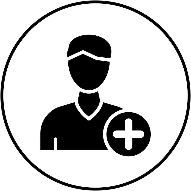 El icono del vector del paciente se puede utilizar para el conjunto de iconos de Medicina I