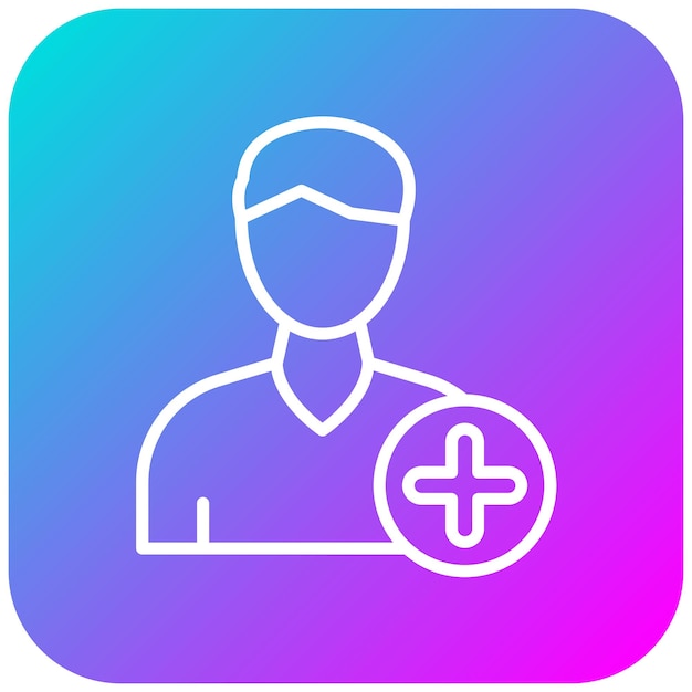 El icono del vector del paciente se puede utilizar para el conjunto de iconos de Medicina I