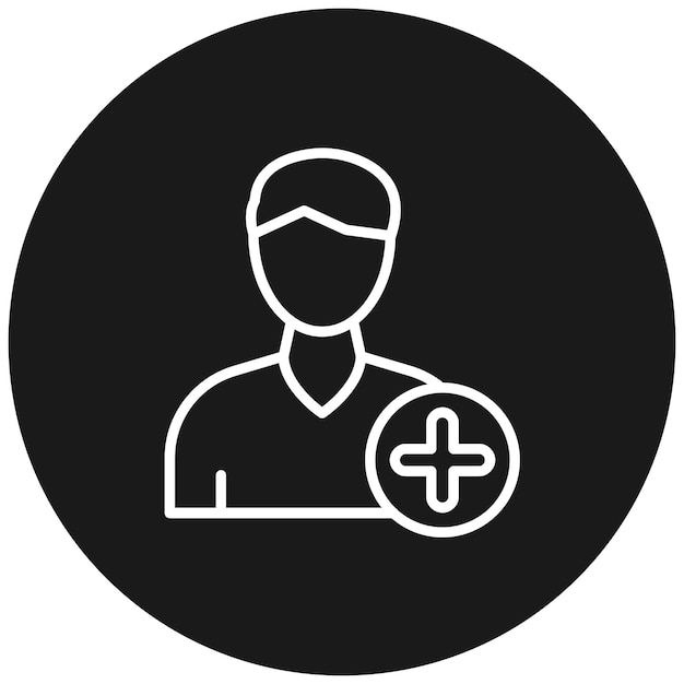 El icono del vector del paciente se puede utilizar para el conjunto de iconos de Medicina I