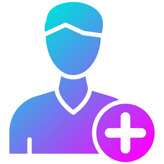 El icono del vector del paciente se puede utilizar para el conjunto de iconos de Medicina I